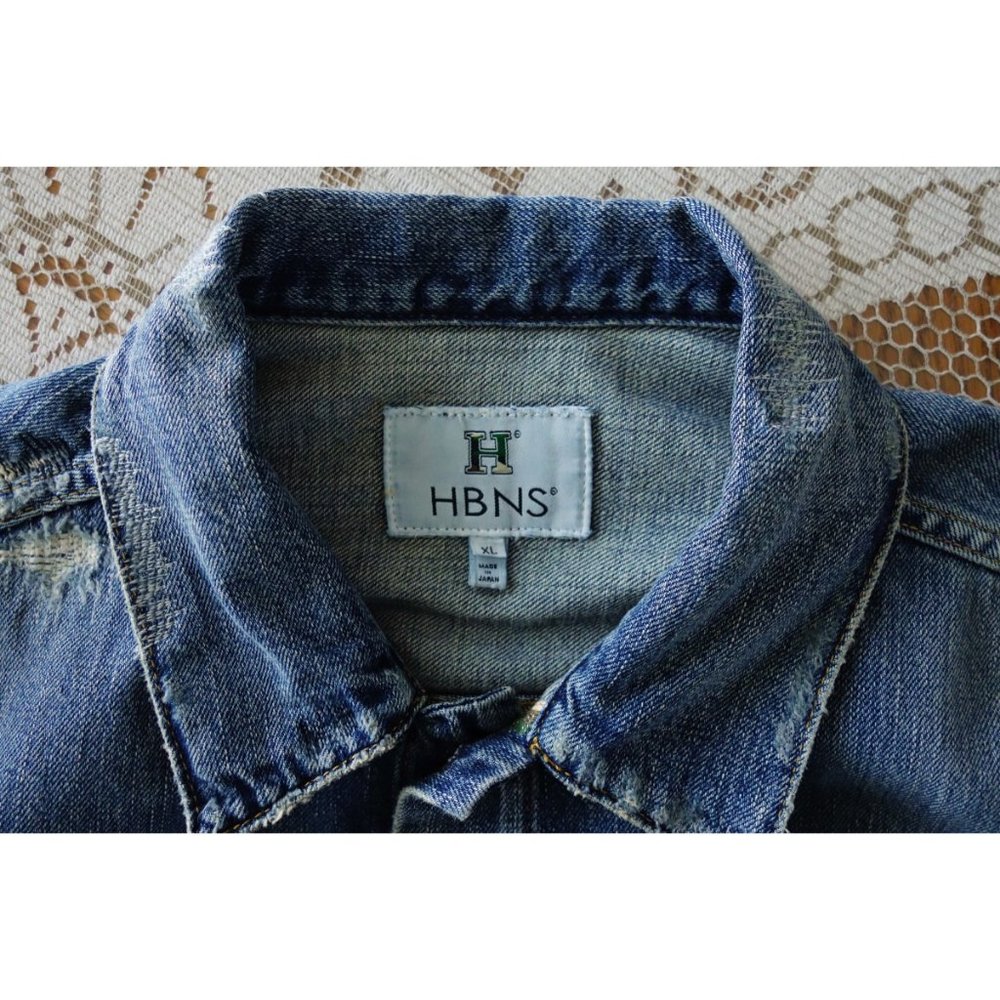 HBNS Japan Blue Selvedge Denim Repair Jacket XL - Picture 5 of 7